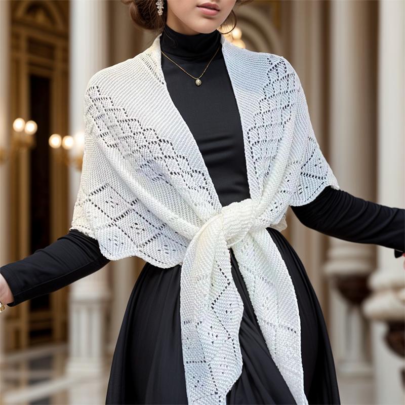 Fashion Knitted Cotton Hollow Scarf Shawl Solid Color Women Summer Air-Conditioned Room Cape Ladies Simple Warps