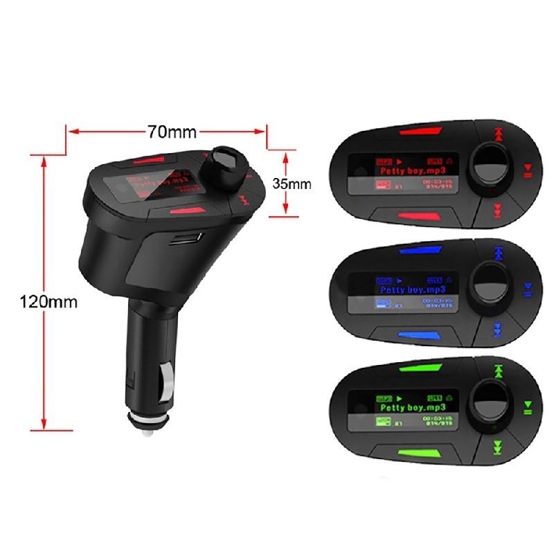 Newest Car MP3 Player Wireless FM Transmitter Modulator with USB SD MMC LCD With Remote Car MP3 Play