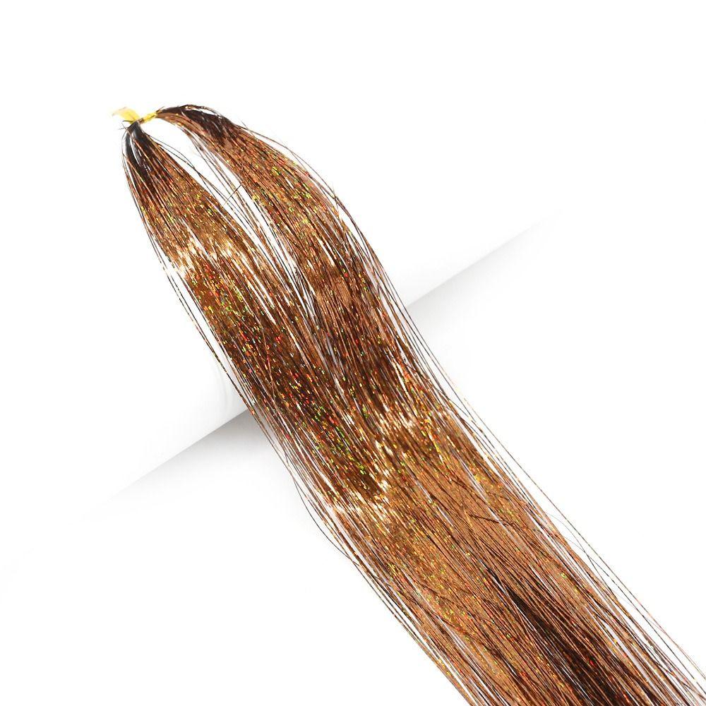 Hippie Decor Glitter Strips Party Headdress Tinsel Sparkle Silk Wig Long Straight Sparkly Ponytail