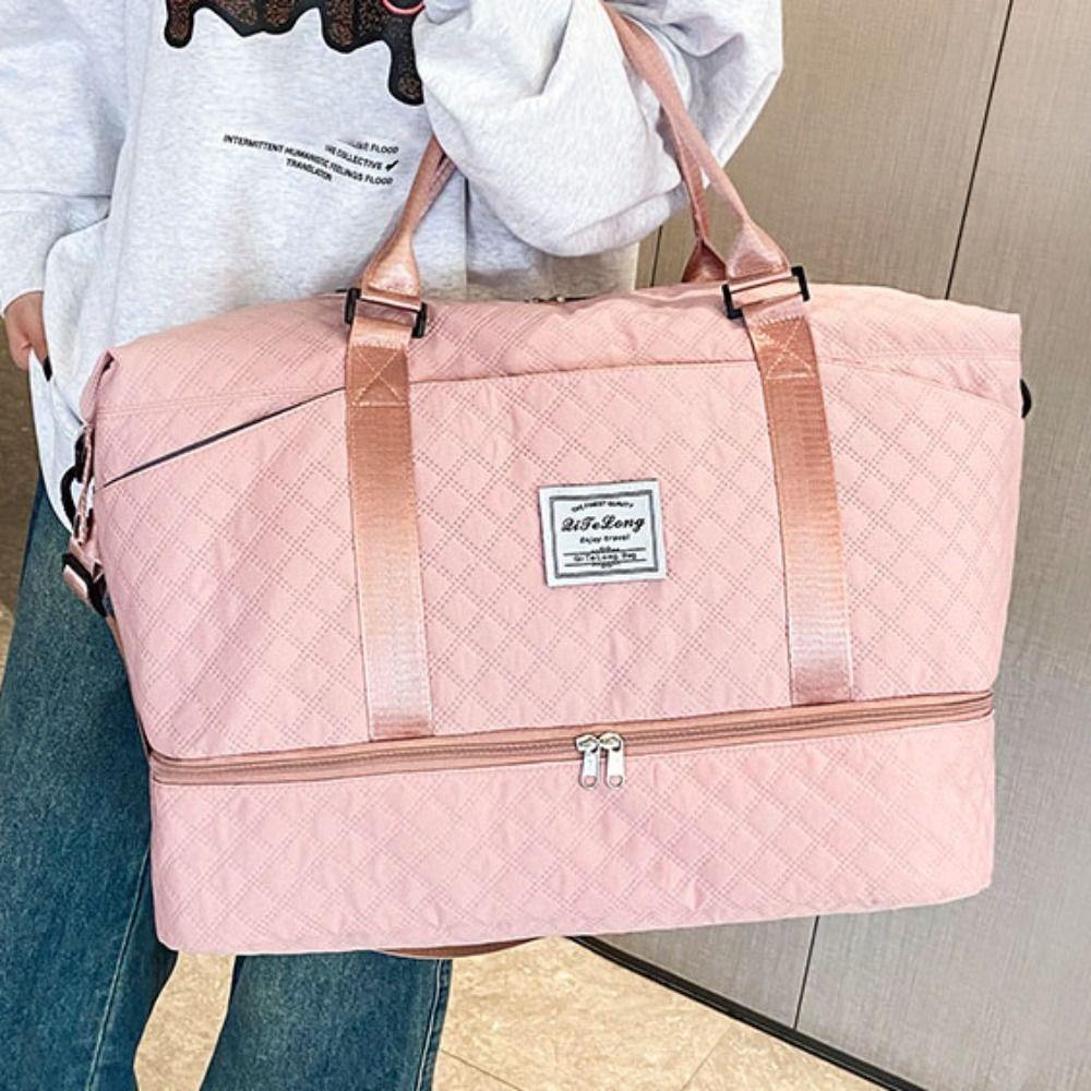 Wet Dry Separation Carry On Travel Bag Oxford Travel Tote Bag Portable Storage Handbag Outdoor