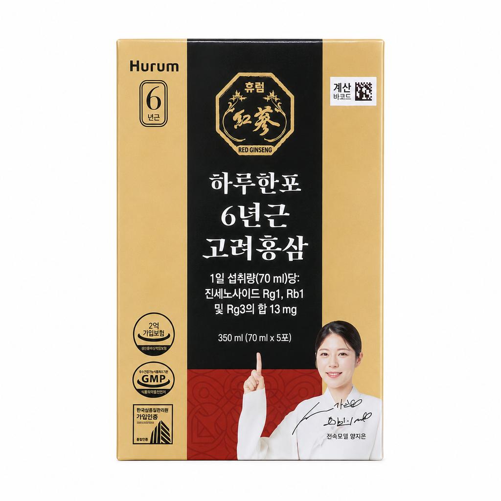 Hurum One Packet a Day 6-Year Korean Red Ginseng 70ml x 5 Packets