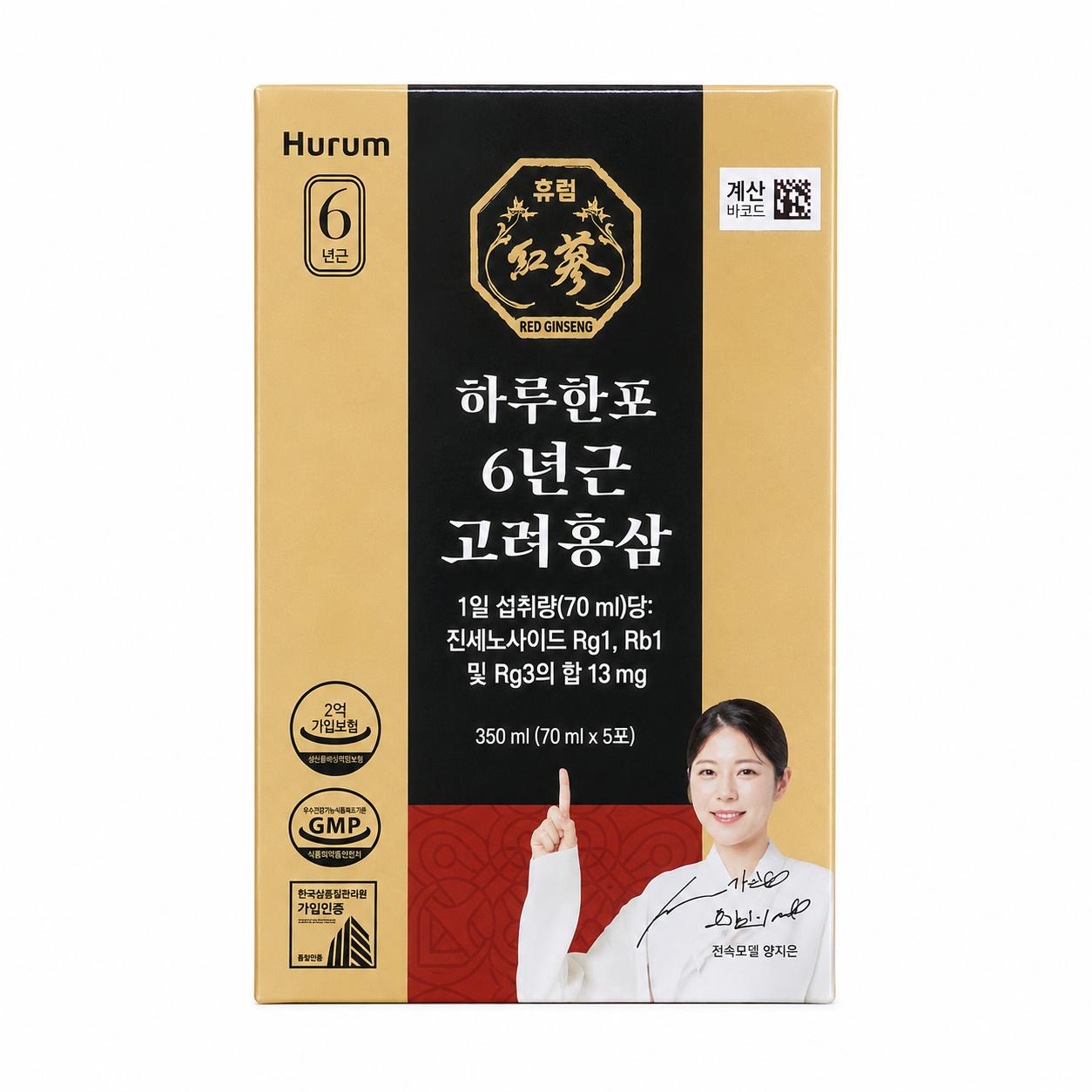 Hurum One Packet a Day 6-Year Korean Red Ginseng 70ml x 5 Packets