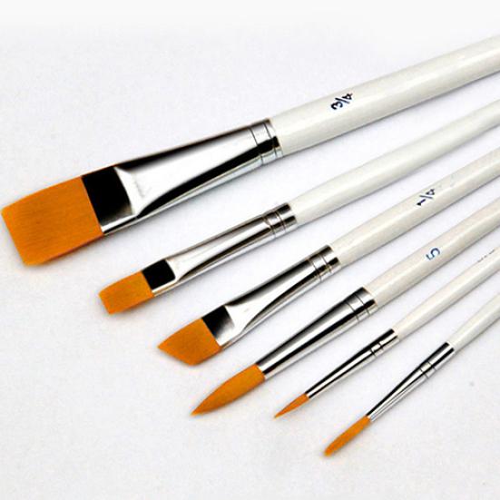 6x Professional Painting Brushes Set Acrylic Oil Watercolor Artist Paint Brush