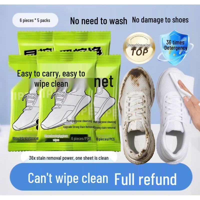 Rinse-Free White Shoe Wipes: Easy Clean & Stain Removal for Sports Shoes