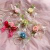 Mori Style Wedding Set: Bridesmaid Corsage, Groomsman Boutonniere, Family Bracelets