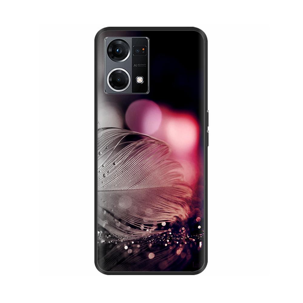 Hülle für Oppo Reno7 4G Hülle Reno7 Silikon Weich Stoßfest TPU Rückseiten für OPPO F21 Pro Reno 7 4G Hülle Schwarze Bumper Fundas