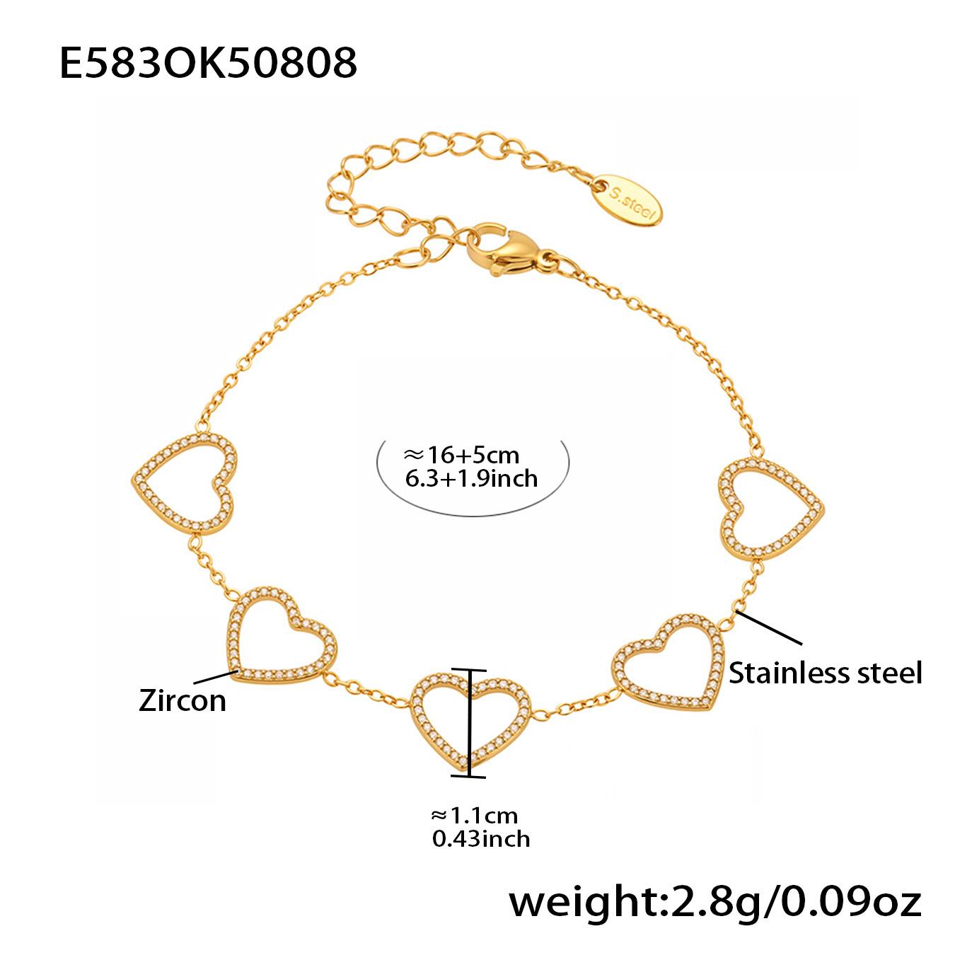 

Модный геометрический браслет с позолотой и цирконом, женский, роскошный, из нержавеющей стали 316, водонепроницаемый, ножной браслет, изысканный циркон для леди