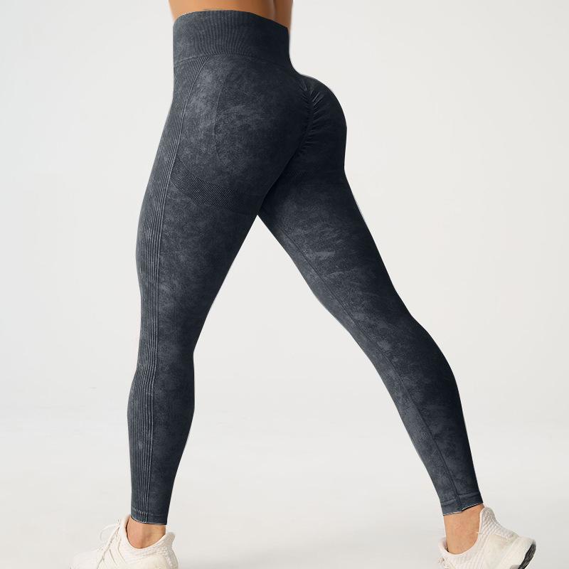 Nylon Frosted High Waist Yoga Leggings with Tummy Control & Hip Lift for Women