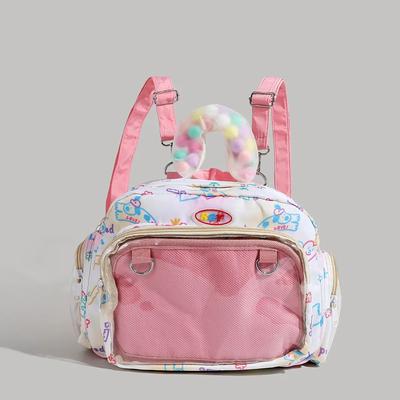 Pink Girl Small Backpack Cute Pain Bag Backpack Backpack Sweet Girl Light Outdoor Bag