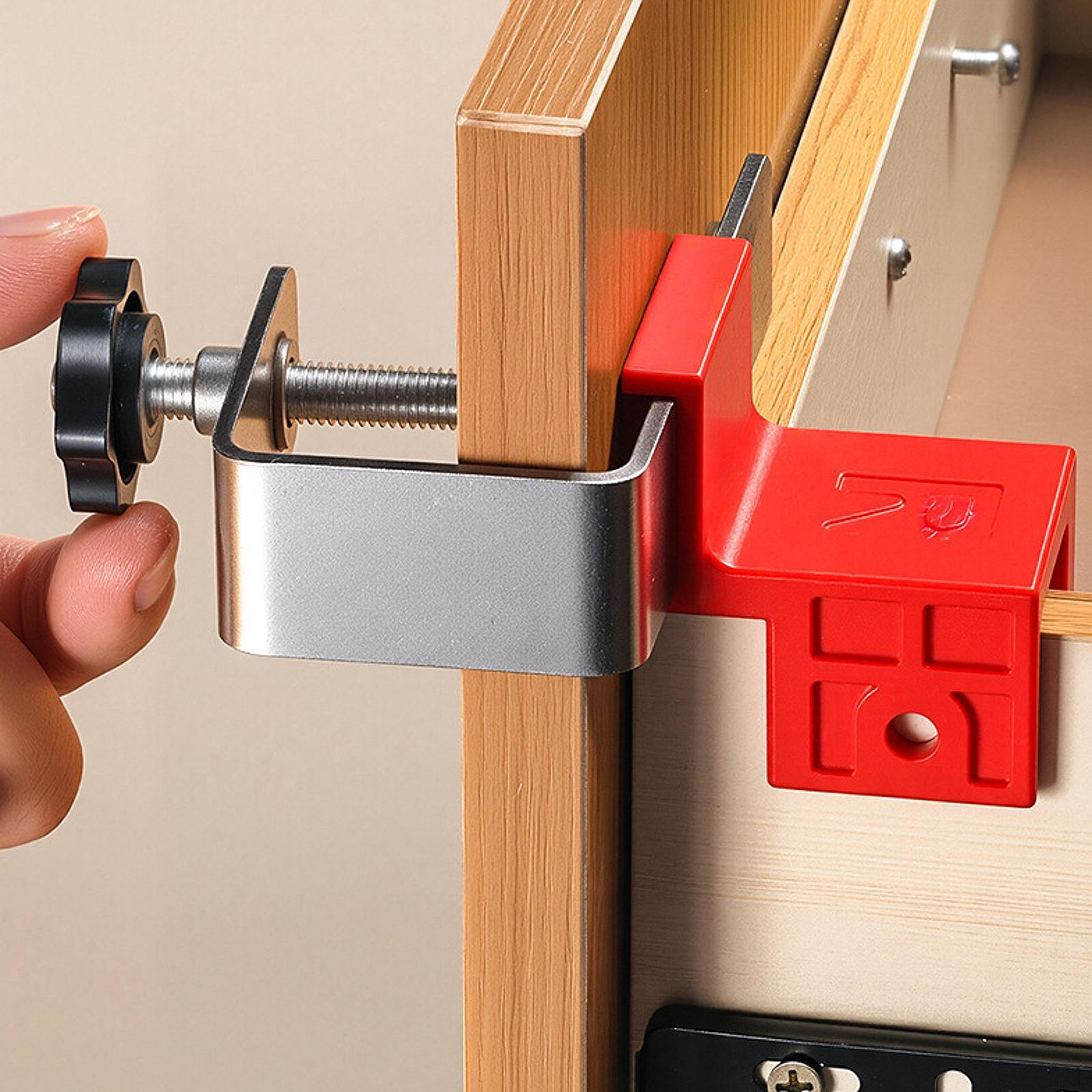 

2 шт. Установочные струбцины для передней панели ящика, фиксирующие струбцины в сборе, простые в использовании, шкаф