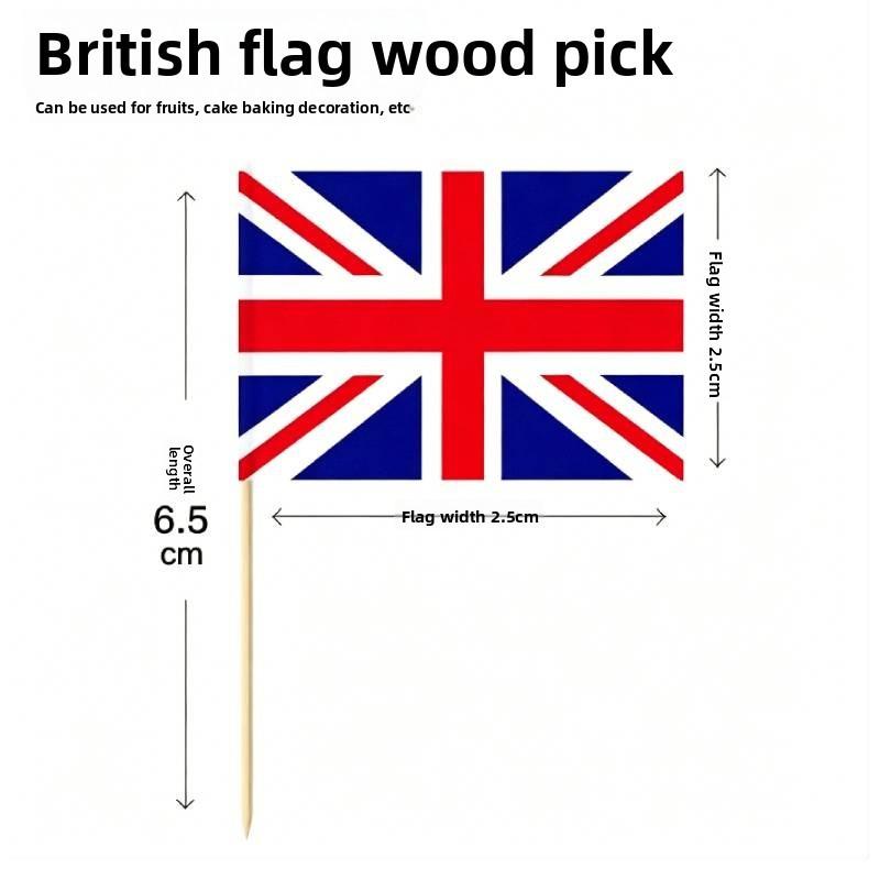 Multinational Flag Toothpick Food Decor Pack For Fruit Garnishes And Cocktails