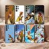 FUNNY C-Chicken J-Joe Surf Phone Case For Samsung S26,S25,24,23,22,30,21,10,9,Ultra,Plus,Lite,Black Soft Case