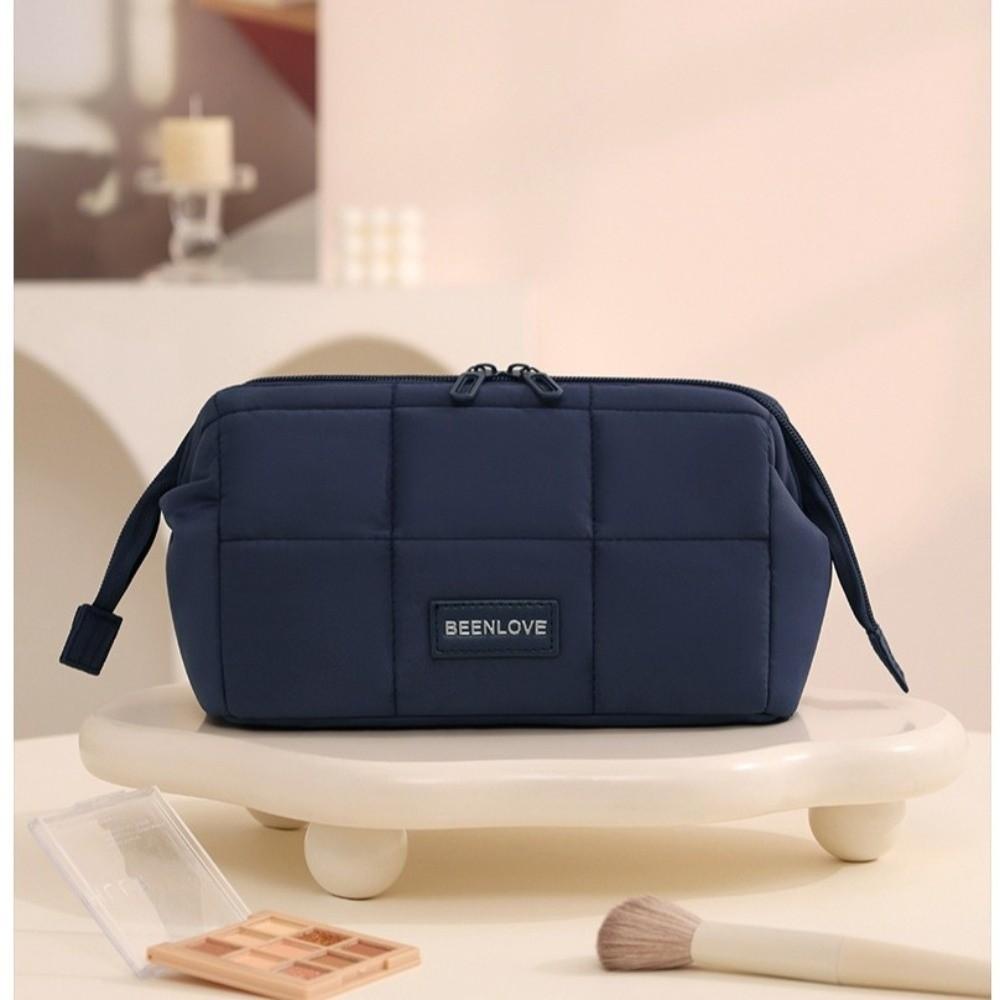 Handheld Makeup Organizer Wide-open Toiletry Storage Bag Portable Women Cosmetic Bag Travel