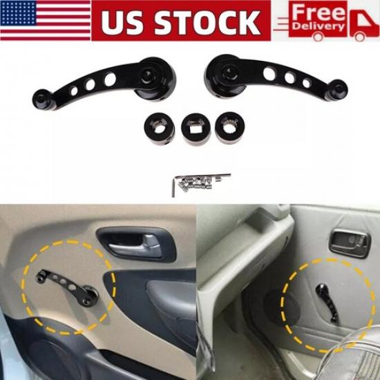 2PCS High Quality Aluminum Car Manual Door Window Winder Crank Handle Universal