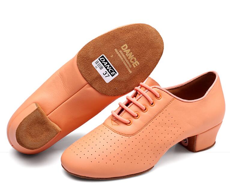 Scarpe da ballo in pelle con fondo morbido da interno per donna, da donna, moderne, Jazz, Latine, Sneakers traspiranti, da ballo, fitness, sportive da donna