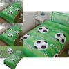 Soccer Print Duvet Cover And Pillowcase Set With Flannel Fabric For Cozy Night Sleep