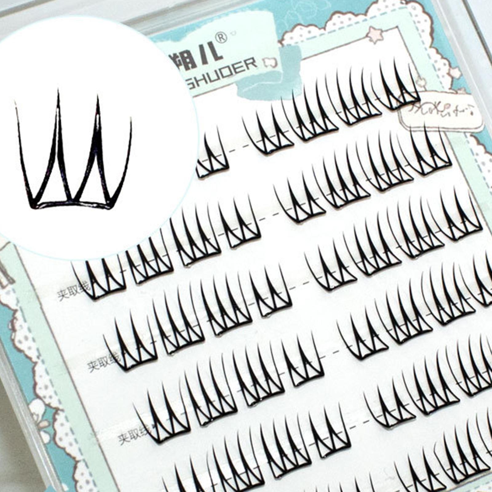 Korean Style Thin False Eyelashes Lightweight Natural Self Adhesive 5-9