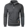 Autumn Men's Zipper Pullover Turtlenecks Warm Sweaters Solid Color Long Sleeved Fashion Male Casual Daily Sweatshirt Top