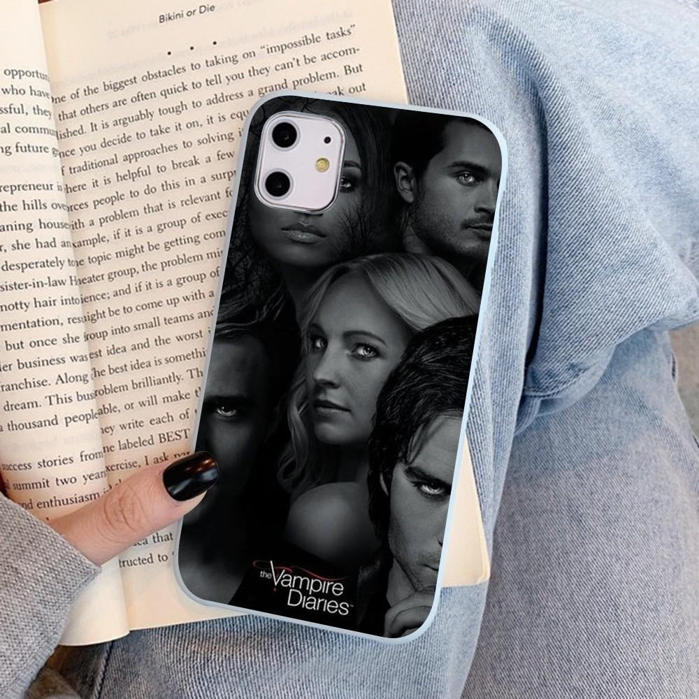 

American Movie The Vampire Diaries Phone Case For IPhone 14 11 12 13 Mini Pro Xs Max 8 7 6 6S Plus X XR Solid Candy Color Case iphone 11