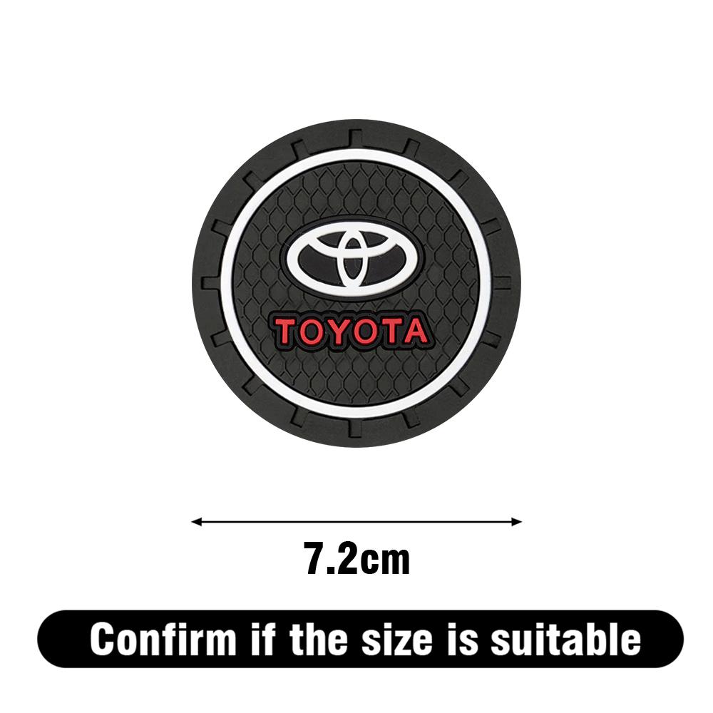 Hub Caps 1/2Pcs Car Anti-Slip Silicone Pad Water Cup Holder Drink Coaster Accessories for Toyota Chr Verso Prius Hiace Yaris Trd