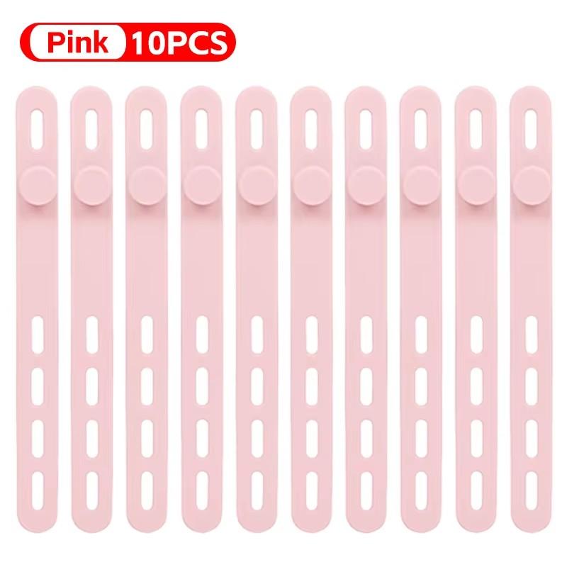 Cable Organiser Reusable Silicone Cable Ties Desk Winder Wire Management Clips for Earphone USB Cord Mouse Home Office Travel