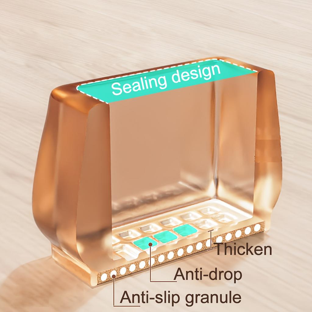 Upgrade Thick Super Wearproof Anti-Slip Granule Chair Leg Caps - Fit 0.79-1.18inch To 1.57-1.97inch Diameters and Widths - Plastic -Silent and Durable