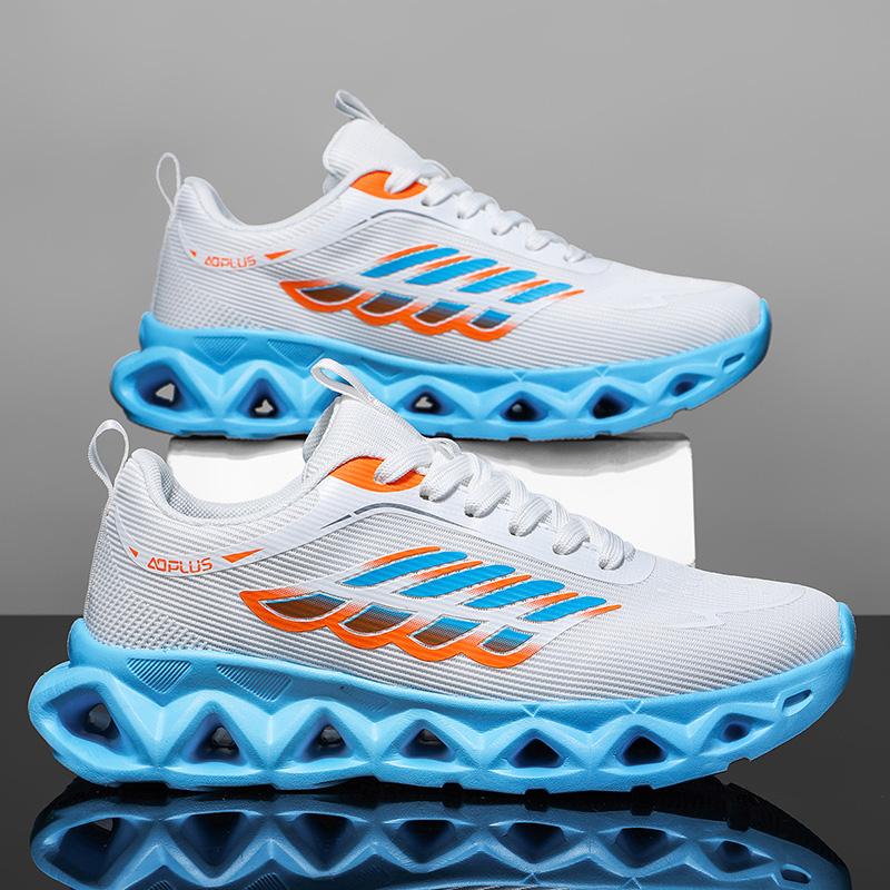 Men's Running Shoes Breathable Cushioning Luxury Shoes Couple Non-Slip Outdoor Sneakers Race Trainer Shoes Mesh Off-road Fashion