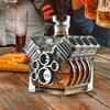 V8 Engine Shaped Whiskey Decanter Unique Alcohol Bottle Stylish Home Bar Decor for Tequila Bourbon Brandy Wedding Decanter