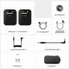 Wireless Lavalier Microphone 2.4G Noise Reduction TFT Screen 1 Channel Lapel Mic System for Vlogging Streaming Black