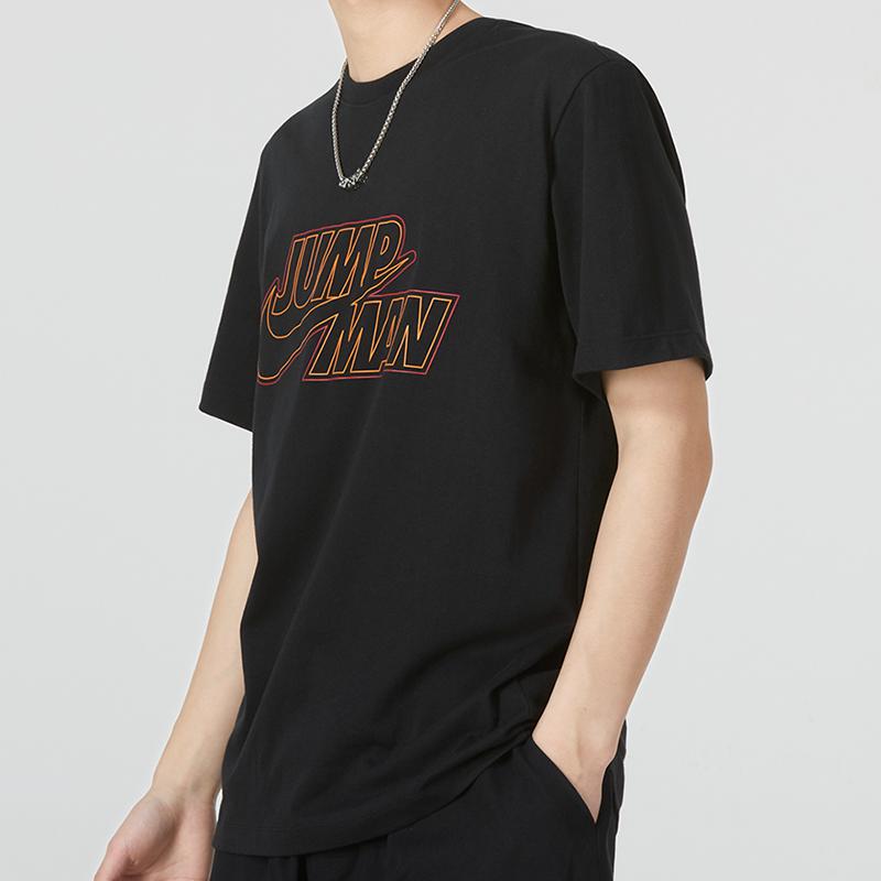 Jordan T Shirts Men's Black Crew Neck Moderate Straight Fit DN4430-010