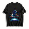 Astronaut Playing Guitar Space Rock Graphic Casual T-Shirt Pure Cotton T-shirt