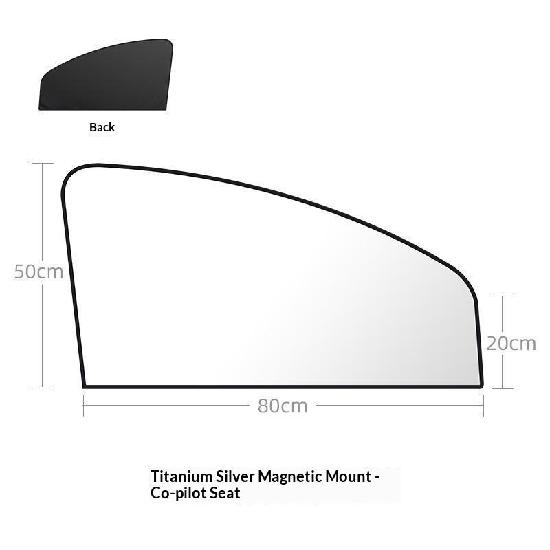 

Summer Auto Interior Accessories, Magnetic Black Mesh Side Window Sunshade Curtain, UV Protection Rear Window Sun Shield