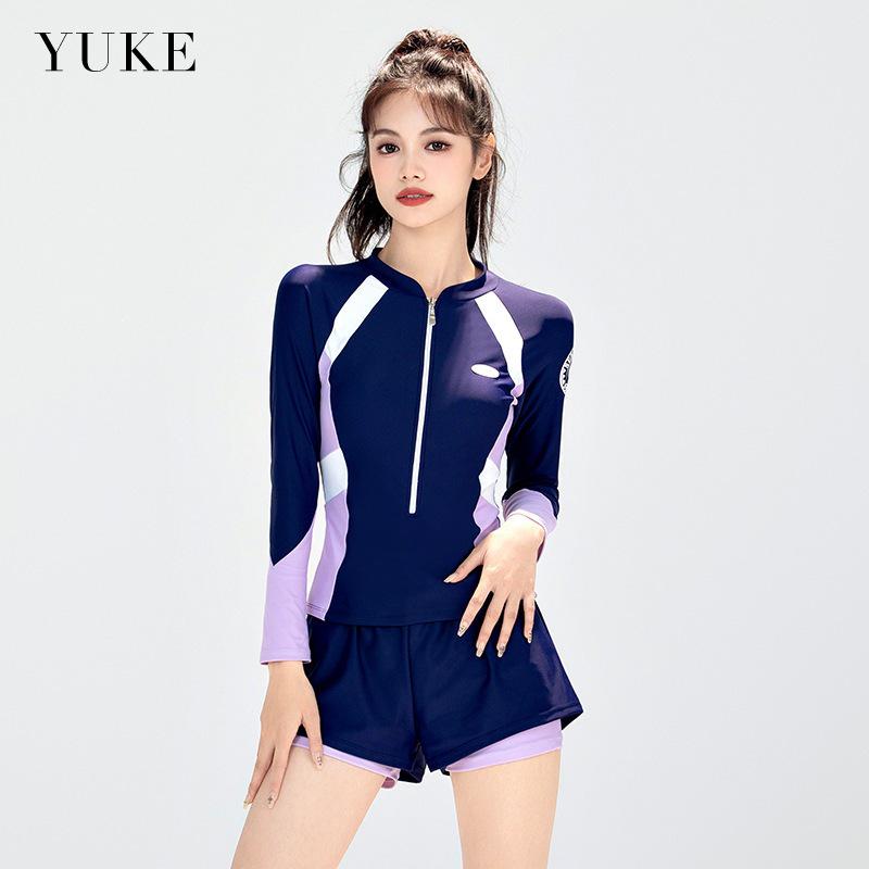 Women's Long Sleeve Conservative Sport Swimsuit - 2022 Style, Sun Protection, Ideal for Hot Springs
