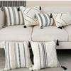 Federa Semplice Trapuntata Cuscini Ricamo Jacquard Camera da Letto Cotone Cuscino Decorativo Boho Copricuscino per Testiera del Divano 45X45