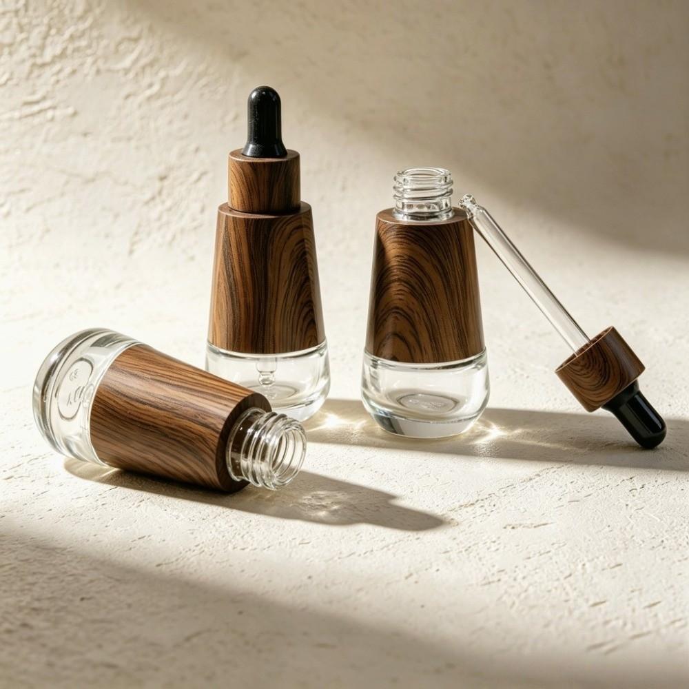 30ml Glas-Tropfflasche Umweltfreundlicher Kosmetikbehälter Flaschen für ätherische Öle Gesichtsserum