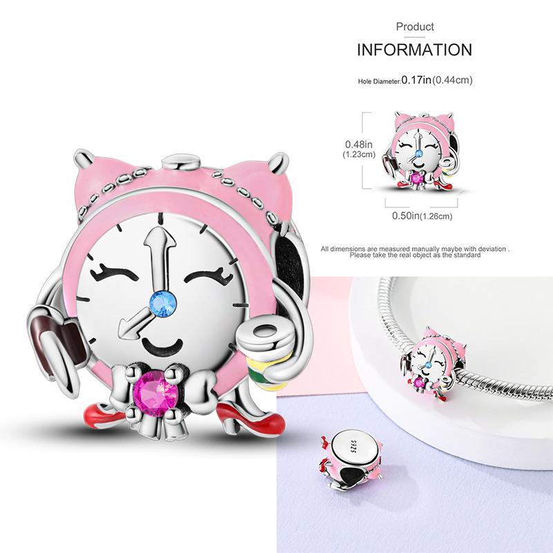 Copper Charms Clock Ocean Sea Turtle Mermaid Heart Shape Beads Fit Original Pan Pendant Bracelet Diy Woman Jewelry