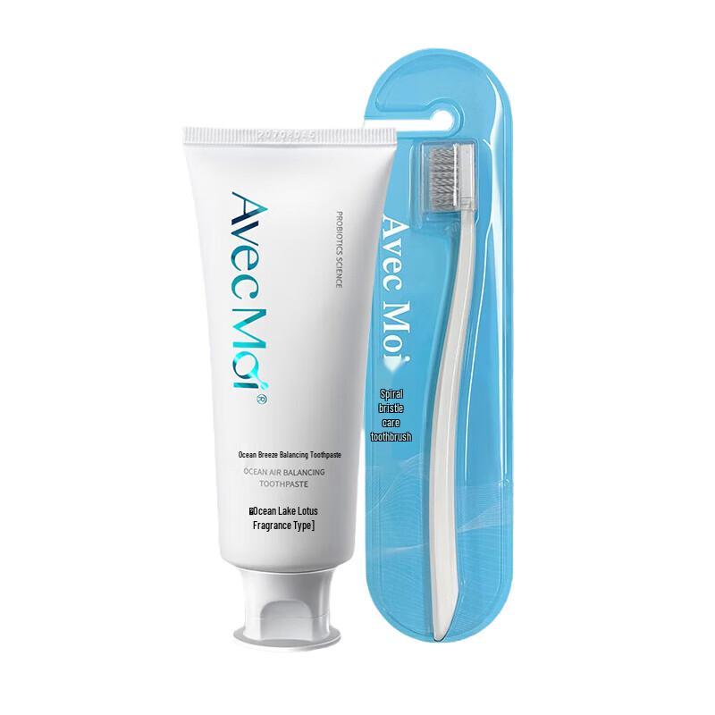 

Avec Moi Marine Breeze Probiotic Toothpaste & Toothbrush Set