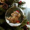 Festive Animal Ornaments Christmas Tree Decorations Clear Plastic Xmas Balls for Home Fun Party Decor