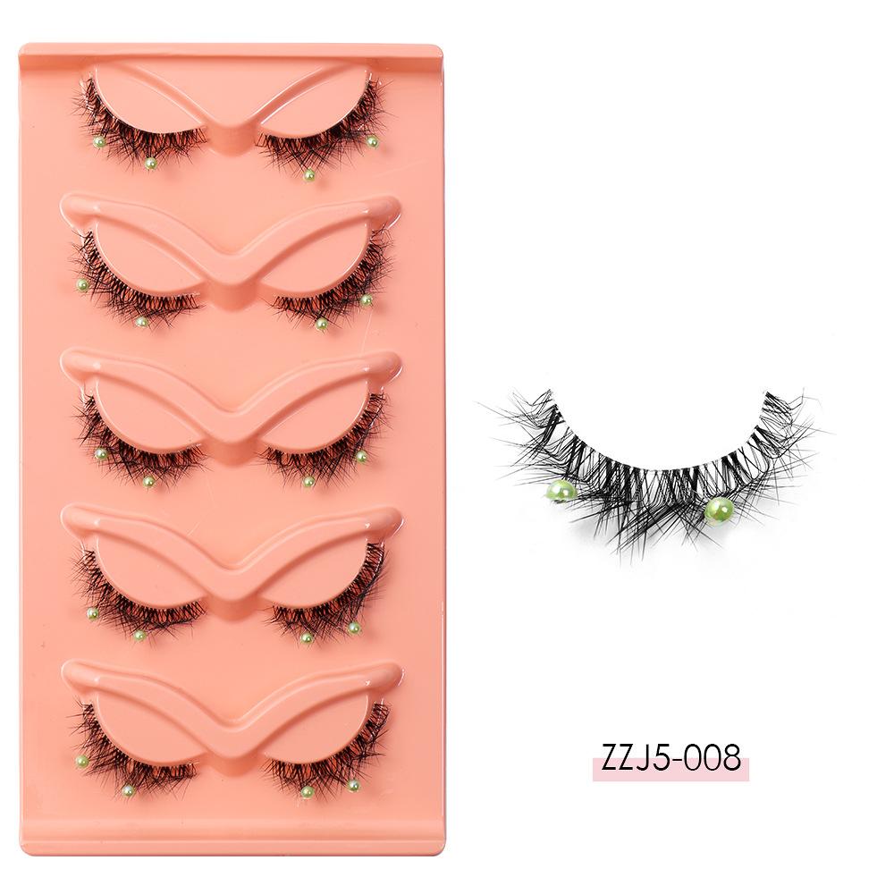 Transparent Stem False Eyelashes 5 Pairs Of Stage Decoration Eyelashes Eyelashes