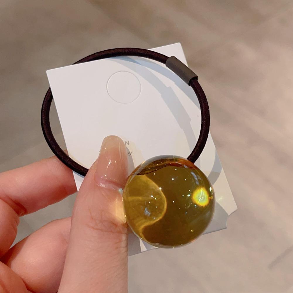 Ein Paar Neue Farbige Leichte und Transparente Kugel-Haargummis Transparente Gelee-Kugeln Zopf-Haargummis Hochelastische Haargummis und Gummibänder