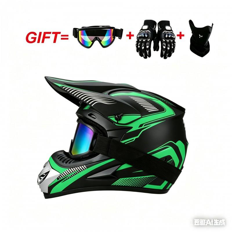 Full Face Mountain Bike Helmet Downhill Cycling ATV Dirt Youth Adult ABS Safety Gear
