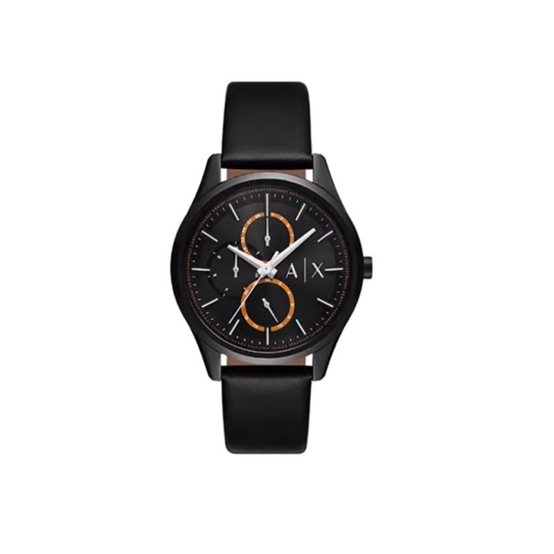 ARMANI EXCHANGEAE Wrist Watch Quartz Movement Leather Strap 42mm Black Dial Men s Watches AX1886 Black Dial