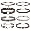 6pcs Women’s Black Lace Choker Necklace Set