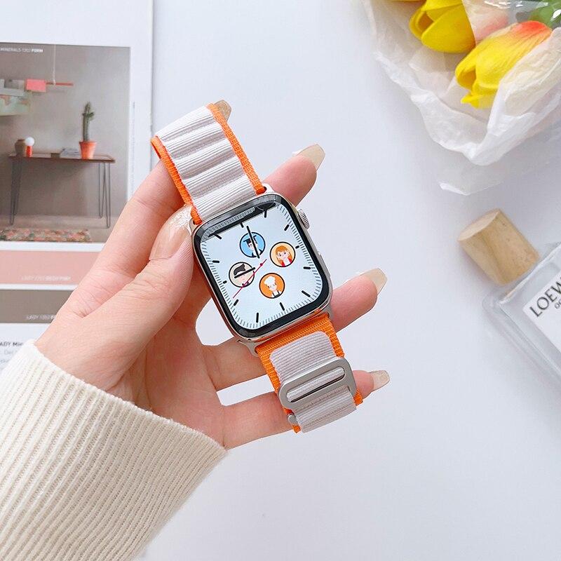 For Apple Watch Band Alpine Loop Strap Ultra2 49mm 44mm 40mm 45mm 41mm 42mm 38mm Nylon Bracelet iWatch 9 7 6 5 4 Se 8 Band
