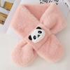 2025 Kids' Soft Thick Cartoon Bear Scarf - Warm Plush Neck Warmer for Autumn & Winter