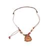 Retro Natural Fruit Blood Vine Piece Pendant Necklace Women'S Autumn And Winter Niche Fashion Beaded Long Sweater Chain