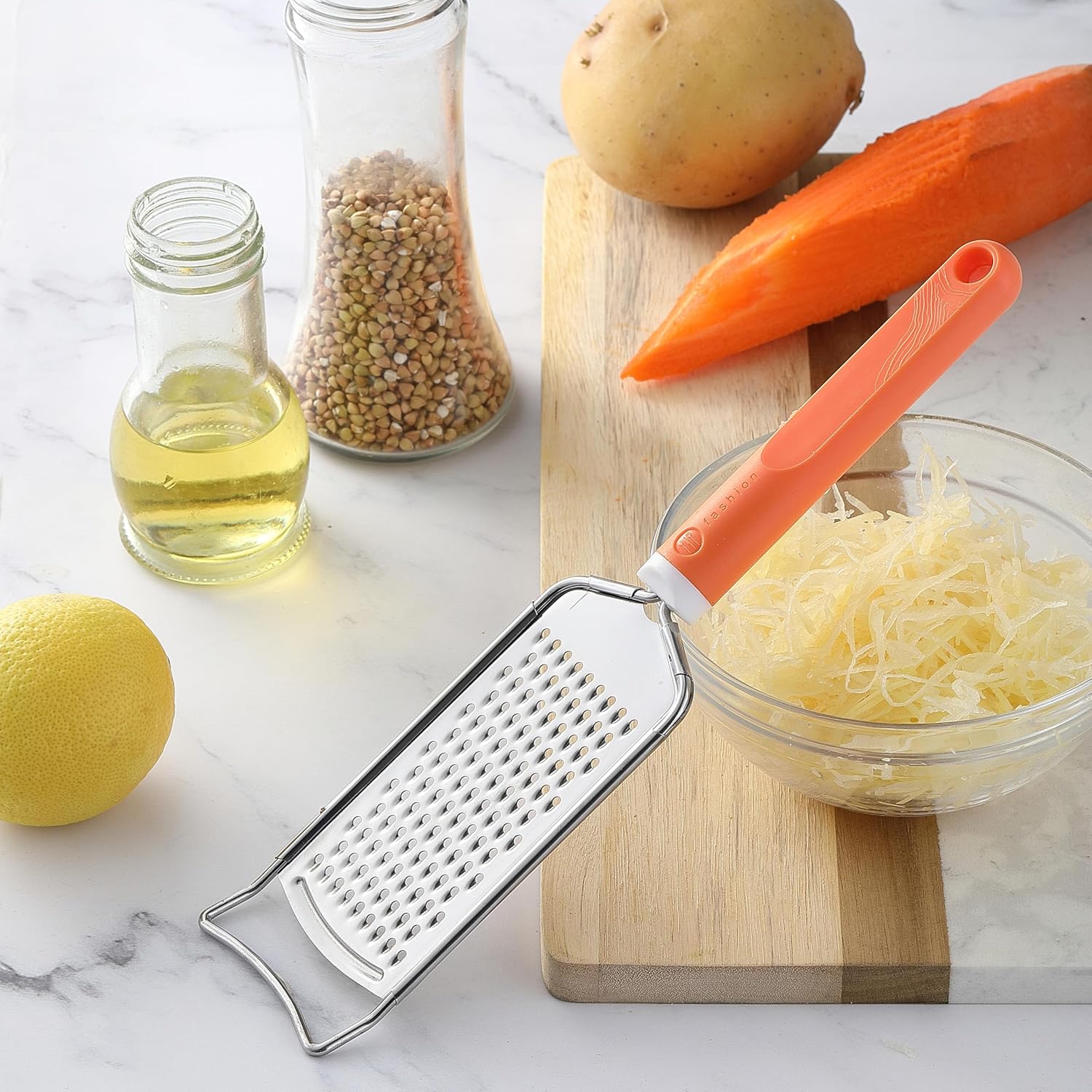 Cheese Grater with Handle, Vituer Stainless Steel Graters for Kitchen, Cheese Grater Lemon Zester Handheld, Great for Cheese, Ginger, Chocolate,