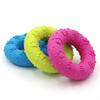 Pet Toy Donut Shape Interactive Throwing Catching Dog Toy Teeth Cleaning Massage Bumps Footprint Texture Bite-Resistant Pet Dog Chew