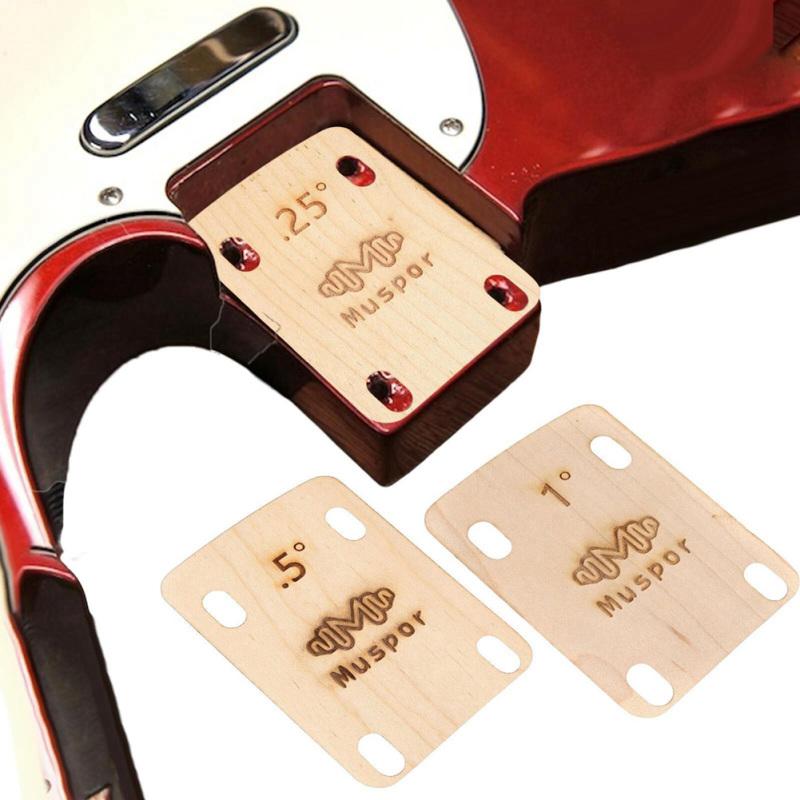 3 Cales De Manche En érable Massif Pour Guitare - Angles 0,25°, 0,5° Et 1° - Réglage De L'inclinaison