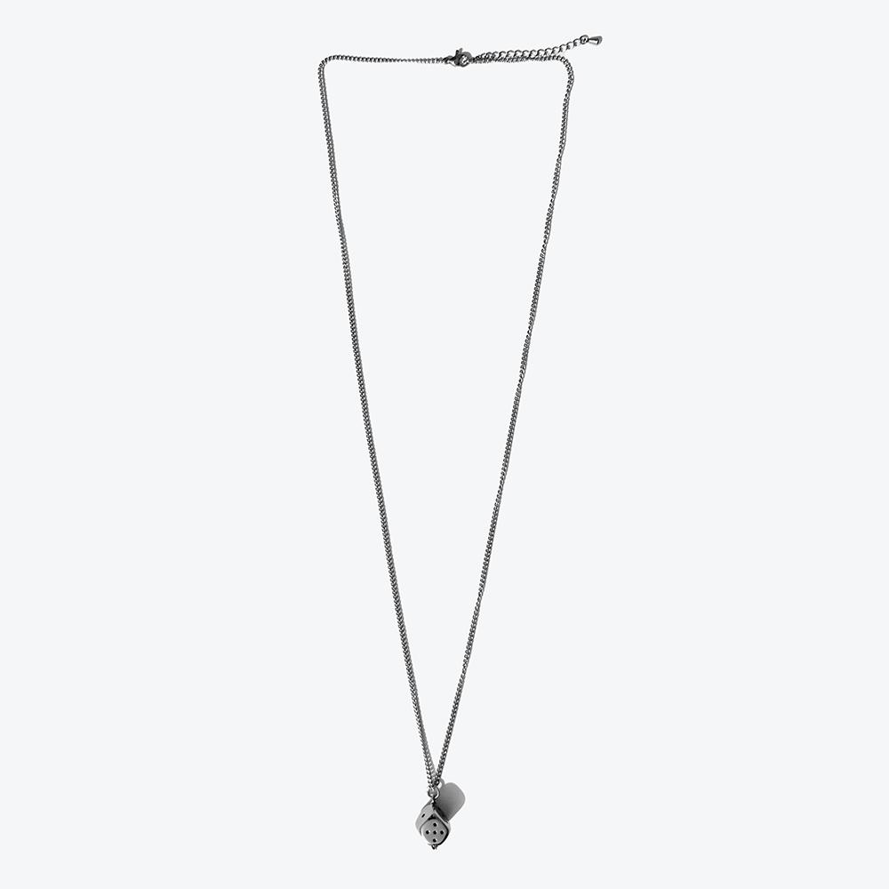 Rush Off Surgical Steel Dice Pendant Chain Necklace
